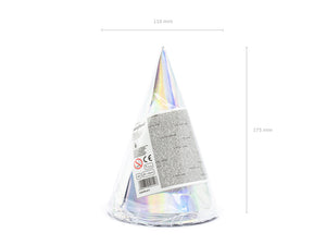 Partyhuete-schillernd-16cm-1-VPE-6-Stk-PartyDeco-Lemina-2