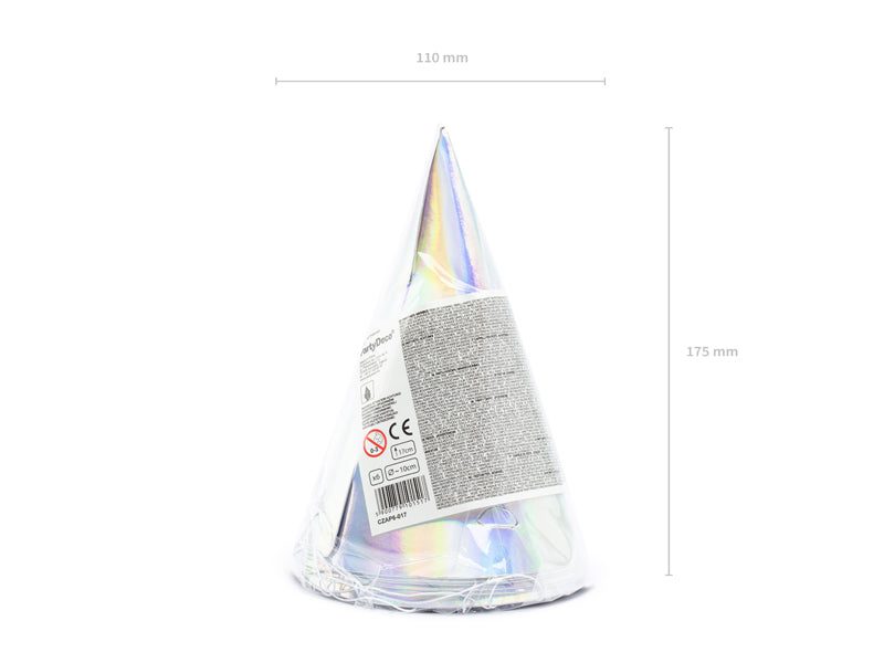 Partyhuete-schillernd-16cm-1-VPE-6-Stk-PartyDeco-Lemina-2