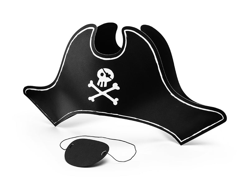 Piratenhut-mit-Augenklappe-14cm-PartyDeco-Lemina
