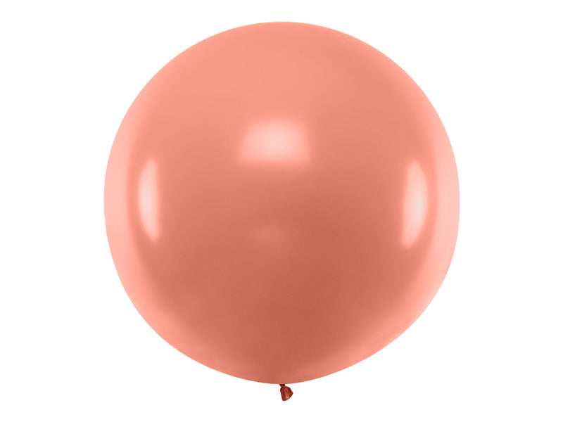 Runder-Ballon-1m-Metallic-Rose-Gold-PartyDeco-Lemina