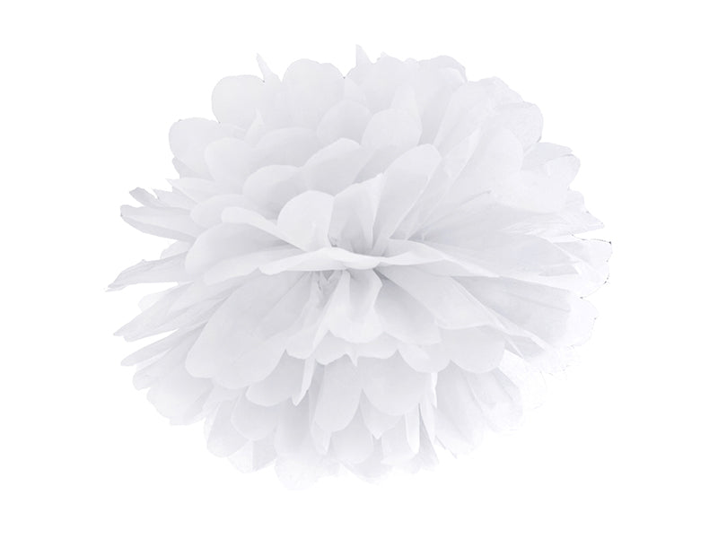 Seidenpapierpompon-in-Weiss-35cm-PartyDeco-Lemina