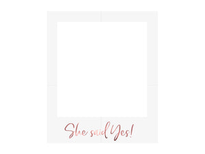 Selfie-Rahmen-She-said-yes-rosegold-50x59.5cm-PartyDeco-Lemina