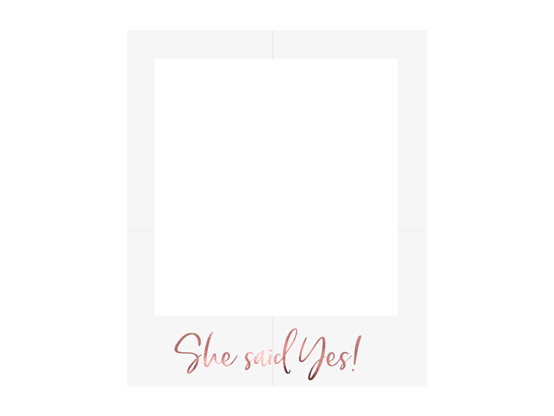 Selfie-Rahmen-She-said-yes-rosegold-50x59.5cm-PartyDeco-Lemina