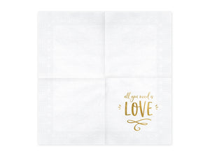 Servietten-All-you-need-is-love-weiss-33x33cm-PartyDeco-Lemina-1