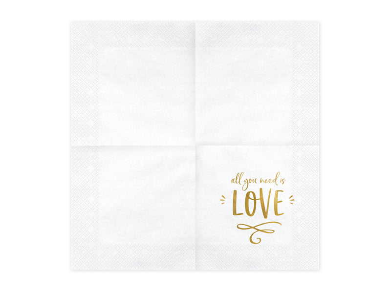 Servietten-All-you-need-is-love-weiss-33x33cm-PartyDeco-Lemina-1