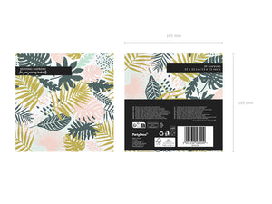 Servietten-Aloha-Blaetter-33x33cm-PartyDeco-Lemina-2