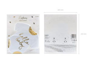 Servietten-Body-Hello-Baby-weiss-16x16cm-PartyDeco-Lemina-3