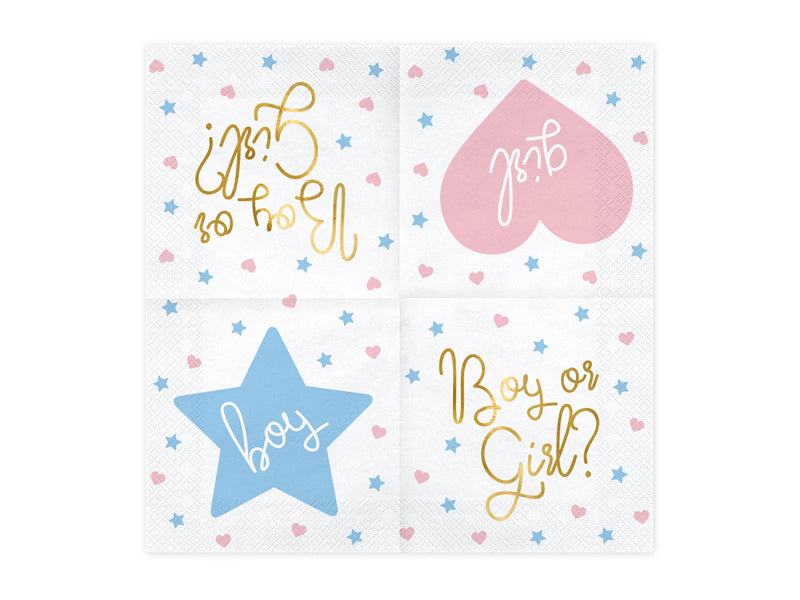Servietten-Boy-or-Girl-33x33cm-PartyDeco-Lemina-2