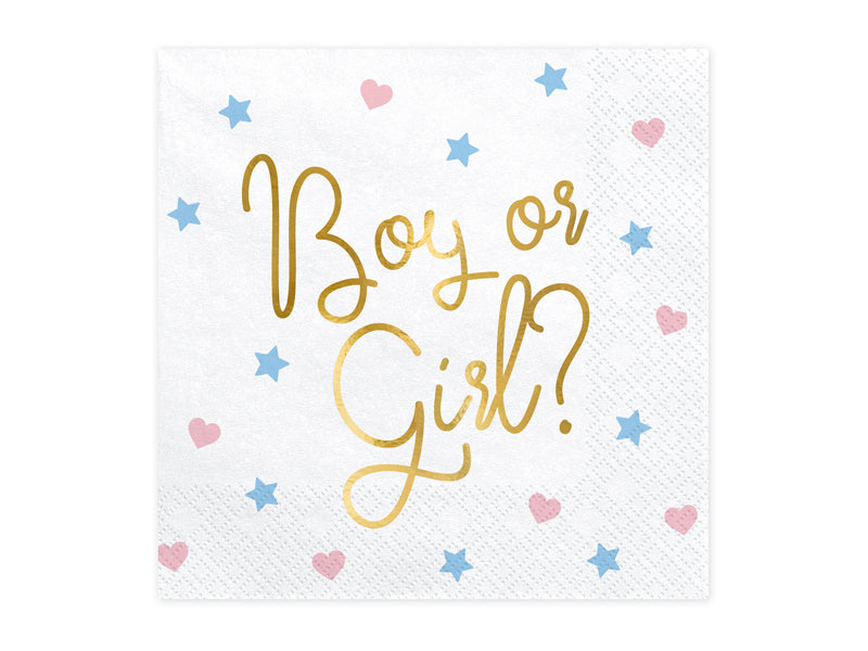 Servietten-Boy-or-Girl-33x33cm-PartyDeco-Lemina