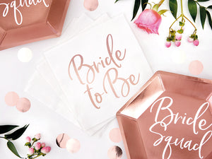 Servietten-Bride-to-Be-rose-gold-33x33cm-PartyDeco-Lemina-1