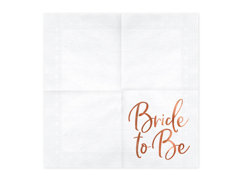 Servietten-Bride-to-Be-rose-gold-33x33cm-PartyDeco-Lemina-2