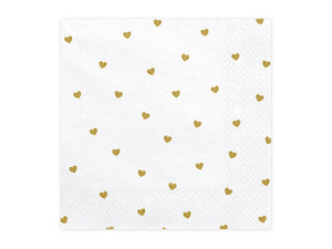 Servietten-Herzen-weiss-33x33cm-PartyDeco-Lemina