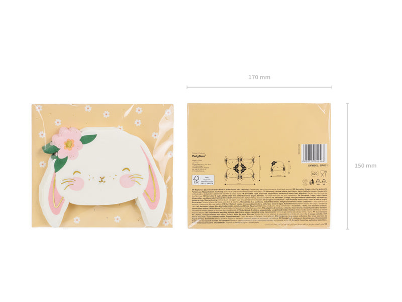 Servietten-Kaninchen-mix-14-5x12cm-20-Stk-PartyDeco-Lemina-4