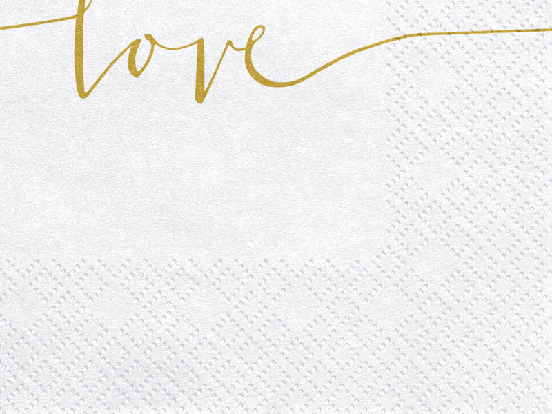 Servietten-Love-gold-33x33cm-PartyDeco-Lemina