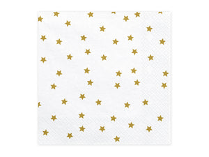 Servietten-Sterne-gold-33x33cm-PartyDeco-Lemina