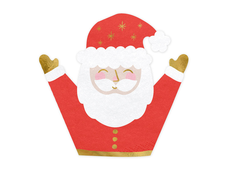 Servietten-Weihnachtsmann-mix-16x15cm-1-VPE-20-Stk-PartyDeco-Lemina