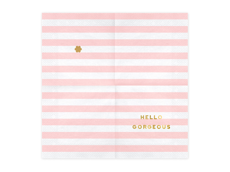 Servietten-Yummy-Hello-Gorgeous-hellrosa-33x33cm-PartyDeco-Lemina-1