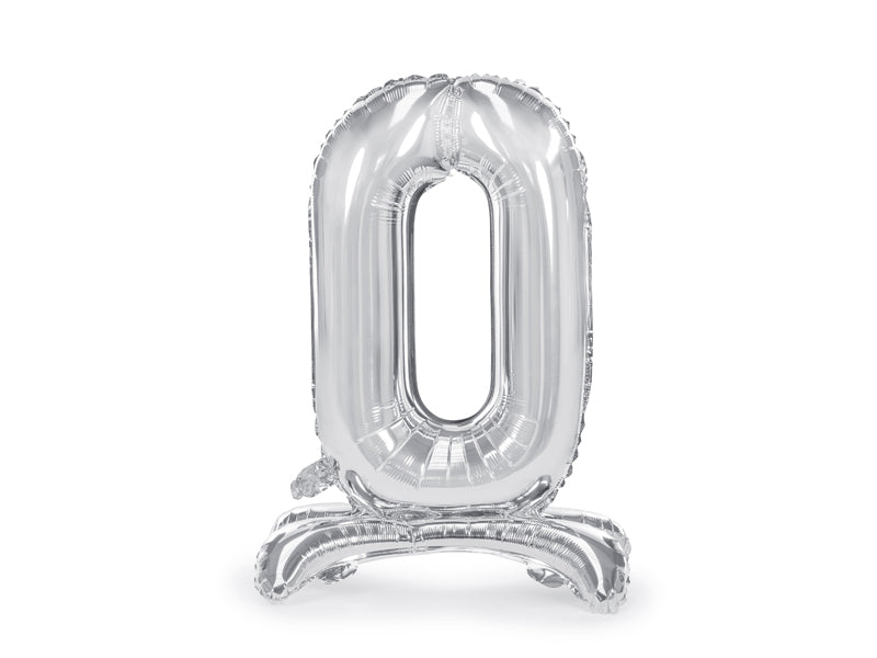 Stehender-Folienballon-Ziffer-0-70cm-silber-PartyDeco-Lemina
