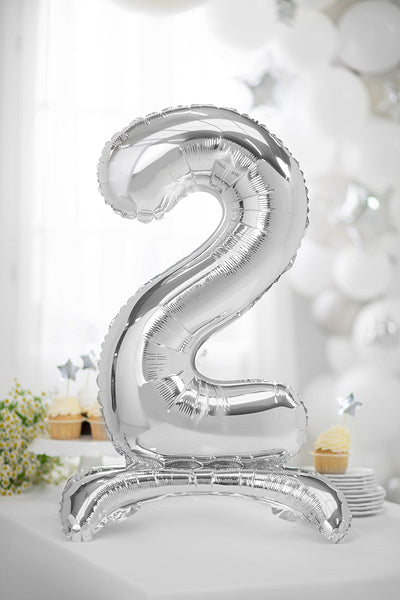 Stehender-Folienballon-Ziffer-2-70cm-silber-PartyDeco-Lemina-1