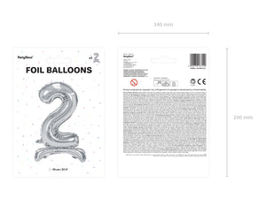 Stehender-Folienballon-Ziffer-2-70cm-silber-PartyDeco-Lemina-2