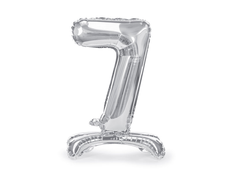 Stehender-Folienballon-Ziffer-7-70cm-silber-PartyDeco-Lemina