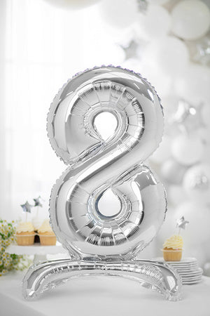 Stehender-Folienballon-Ziffer-8-70cm-silber-PartyDeco-Lemina-1