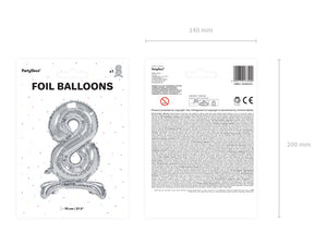 Stehender-Folienballon-Ziffer-8-70cm-silber-PartyDeco-Lemina-2
