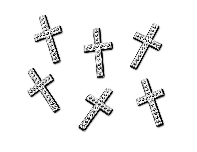 Streudeko-Kreuz-Silber-27mm-PartyDeco-Lemina