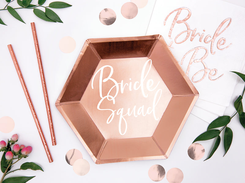 Teller-Bride-Squad-rosegold-23cm-PartyDeco-Lemina-1