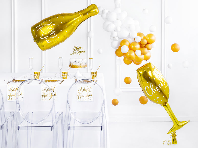 Teller-Happy-New-Year-gold-20cm-1-VPE-6-Stk-PartyDeco-Lemina-1-1