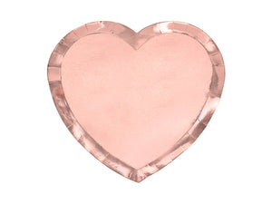 Teller-Herz-rosegold-21x19cm-1-VPE-6-Stk-PartyDeco-Lemina