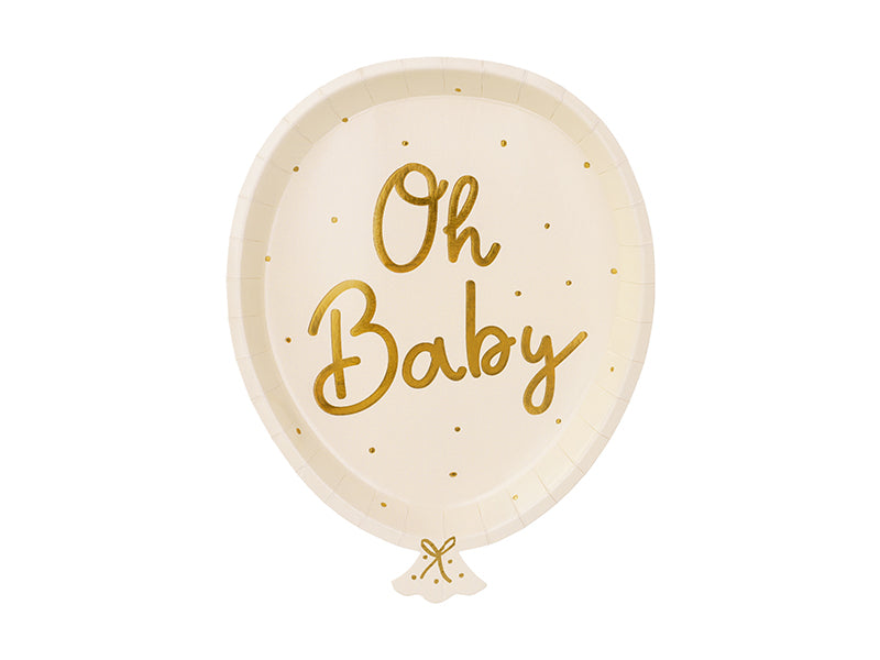 Teller-Oh-Baby-Mix-17.5x22cm-6Stk-PartyDeco-Lemina