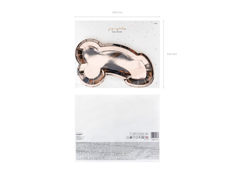 Teller-Same-penis-forever-rosegold-26.5x15.5cm-1-VPE-6-Stk-PartyDeco-Lemina-3