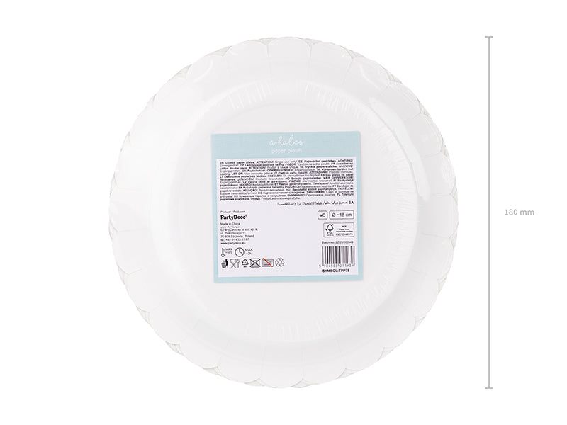 Teller-Wale-Mix-18cm-6Stk-PartyDeco-Lemina-2