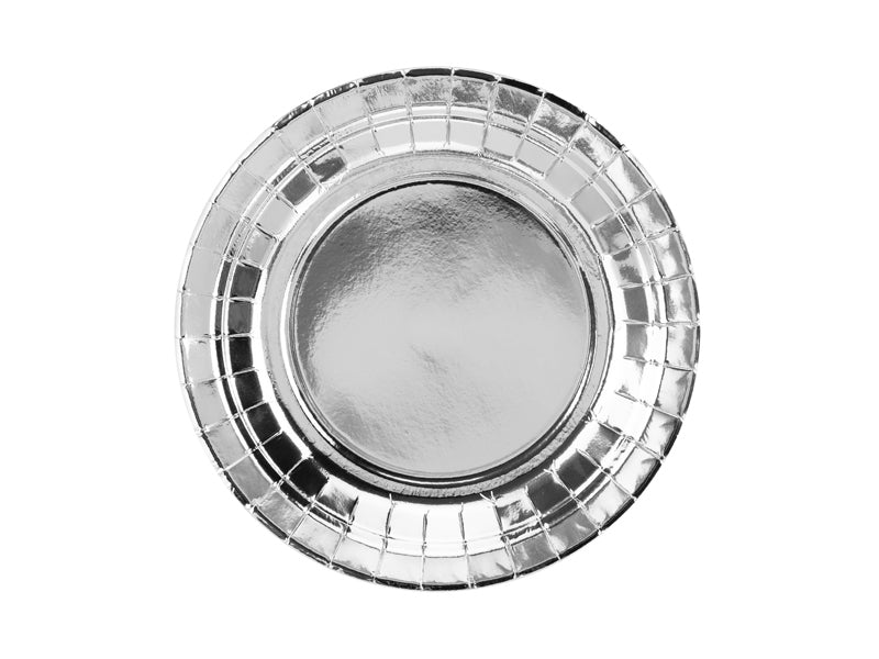Teller-silber-18cm-PartyDeco-Lemina