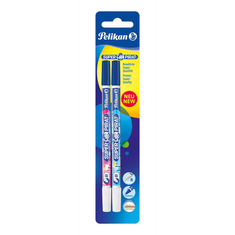 Tintenkiller-Super-Pirat-Duo-Spitze-Premium-Schule-Buero-2er-Pack-Pelikan-Lemina