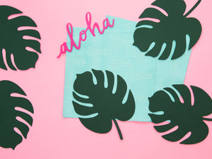 Tischkarten-Aloha-Monstera-1-VPE-6-Stk-PartyDeco-Lemina-3