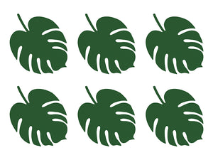 Tischkarten-Aloha-Monstera-1-VPE-6-Stk-PartyDeco-Lemina
