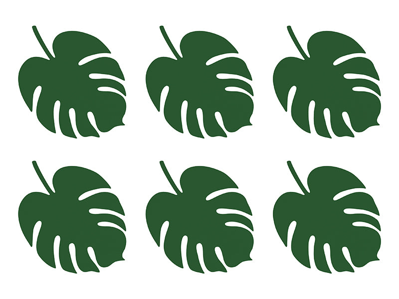 Tischkarten-Aloha-Monstera-1-VPE-6-Stk-PartyDeco-Lemina