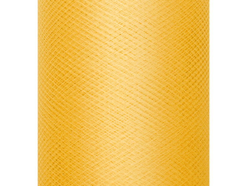 Tuell-glatt-steif-gelb-0.3x50m-1-Stk-50-lfm-PartyDeco-Lemina