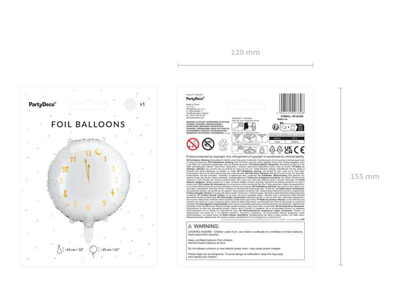 Uhr-Folienballon-45cm-weiss-PartyDeco-Lemina-3