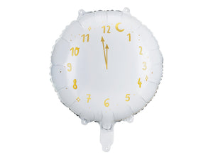 Uhr-Folienballon-45cm-weiss-PartyDeco-Lemina