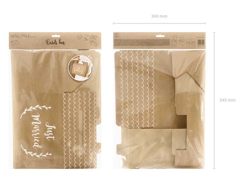Umschlagbox-Just-Married-Kraft-30x30-5x16-5cm-PartyDeco-Lemina-2