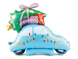 Weihnachts-Auto-stehender-Folienluftballon-Mix-102x100cm-PartyDeco-Lemina