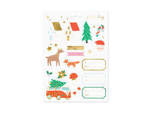 Weihnachtsaufkleber-Winterwald-mix-PartyDeco-Lemina