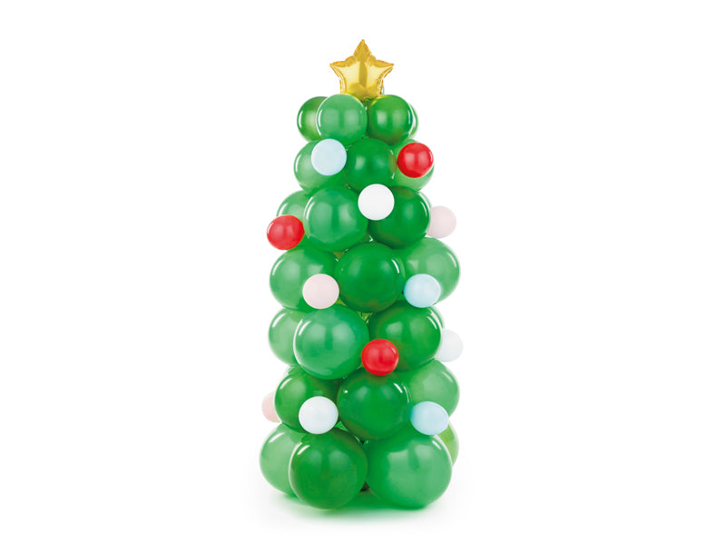 Weihnachtsbaum-Luftballonstrauss-Mix-65x161cm-PartyDeco-Lemina