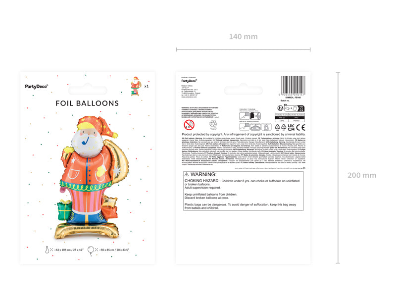 Weihnachtsmann-stehender-Folienballon-Mix-63x106cm-PartyDeco-Lemina-4