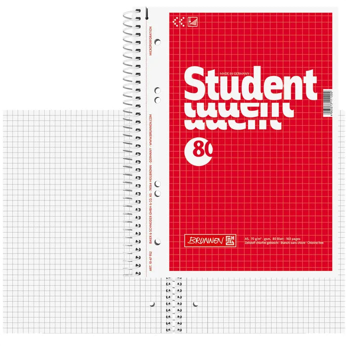 brunnen-collegeblock-student-a5-kariert-lemina