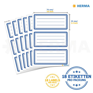 buchetiketten-sticker-blauer-rand-18-stueck-herma-lemina-0