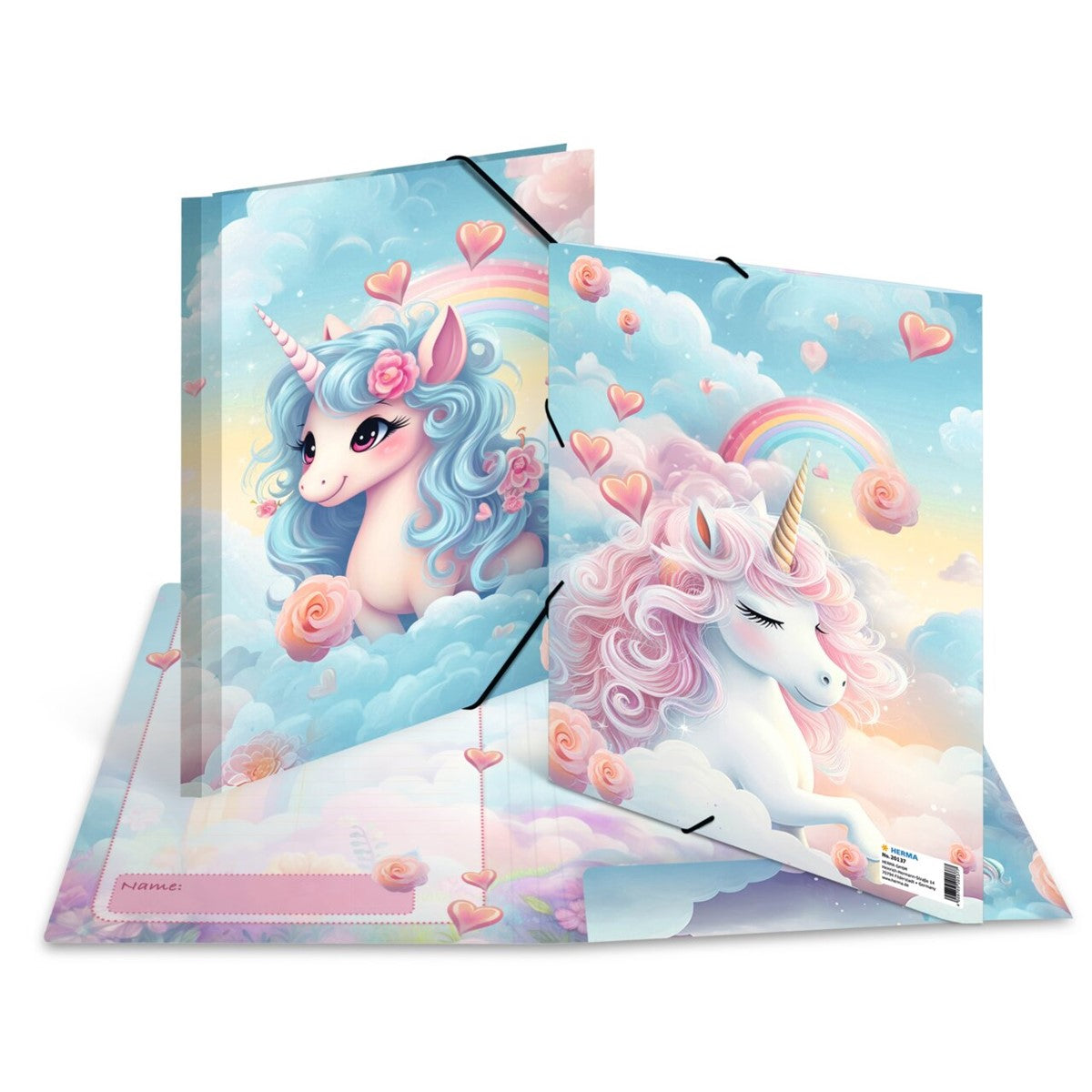 sammelmappe-happy-unicorns-a3-a4-herma